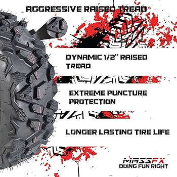 【新品未開封】X-TAGE MAT BLACK【ROUND M】 Amazon.com: MASSFX 25x8-12 Front Off-Road Tire for All